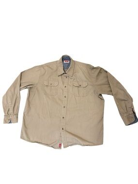 Wrangler Tan Work Wear with Dark Blue Chambray Lining